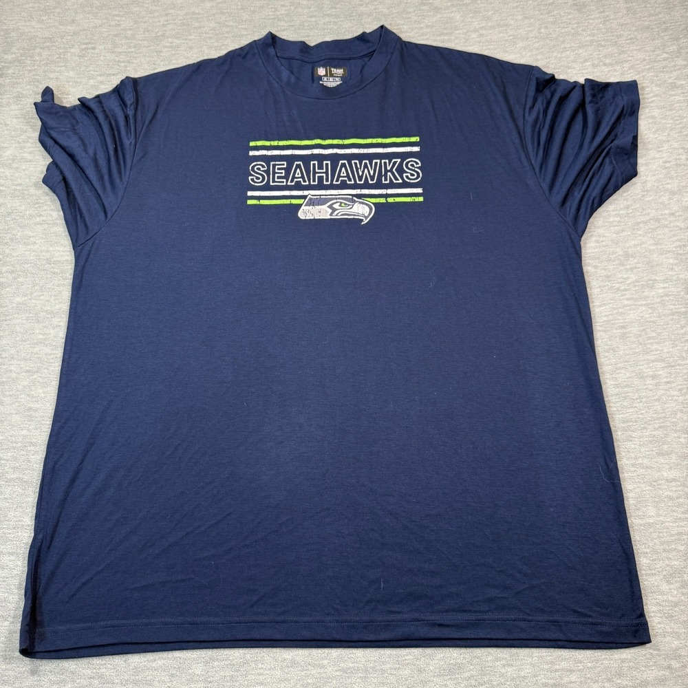 NFL Seahawks Shirt Men XXL Navy Blue Sleepwear Short Sleeve Soft Fan Tee